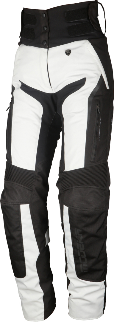 Modeka Elaya Damen Motorrad Textilhose, schwarz-grau, Größe 36, schwarz-grau, Größe 36