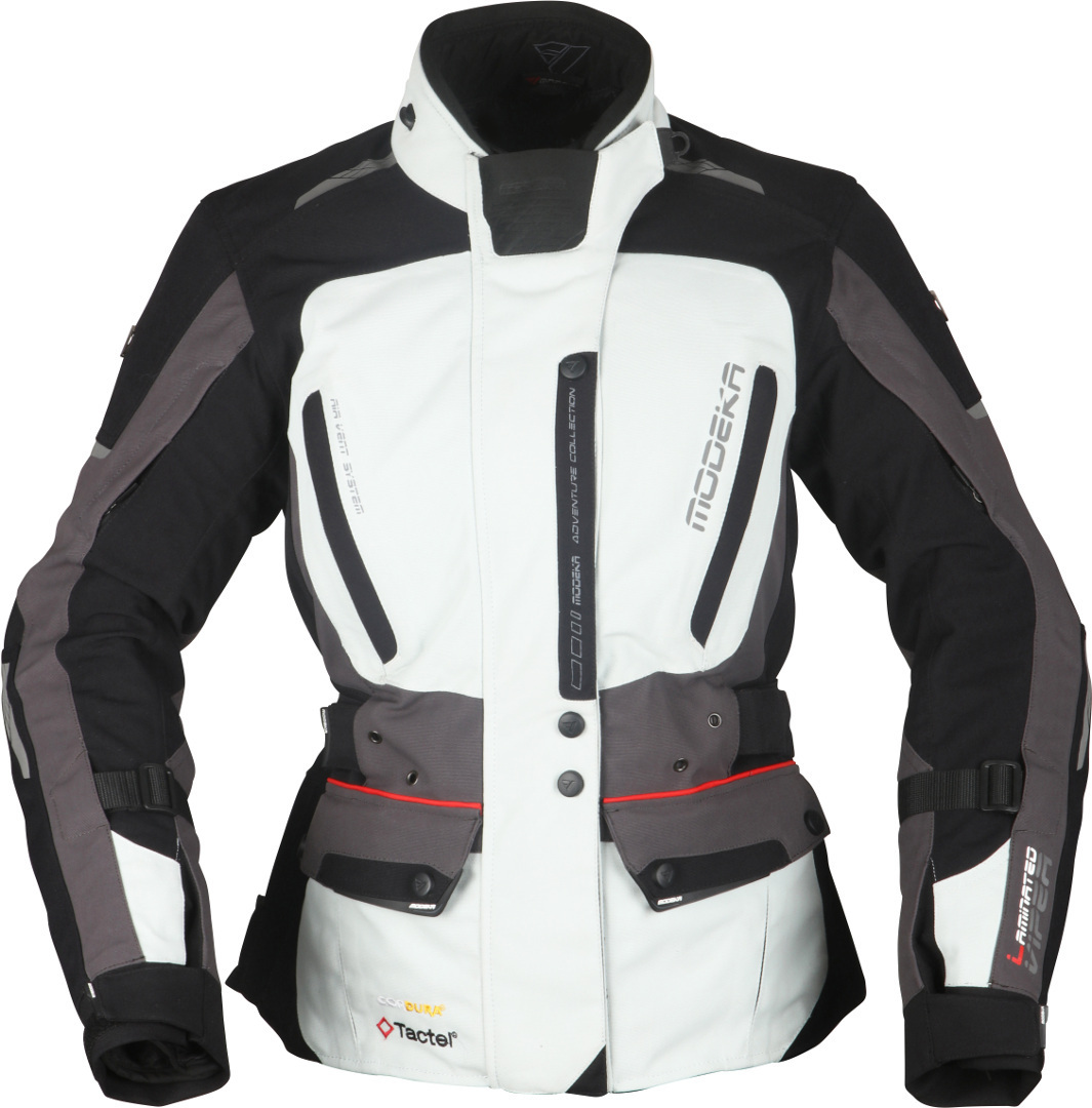 Modeka Viper LT Damen Motorrad Textiljacke, schwarz-grau, Gre 36, schwarz-grau, Gre 36