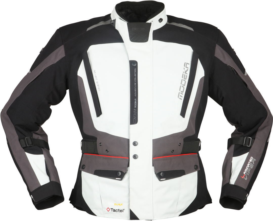 Modeka Viper LT Motorrad Textiljacke, schwarz-grau, Größe S, schwarz-grau, Größe S