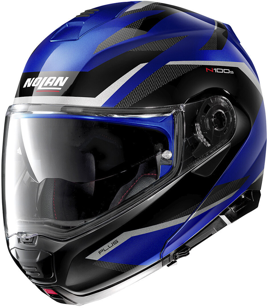 Nolan N100-5 Plus Overland N-Com Klapphelm, schwarz-weiss-blau, Gre S, schwarz-weiss-blau, Gre S