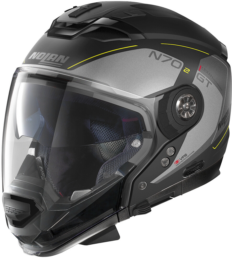Nolan N70-2 GT Lakota N-Com Helm, schwarz-gelb, Größe M, schwarz-gelb, Größe M