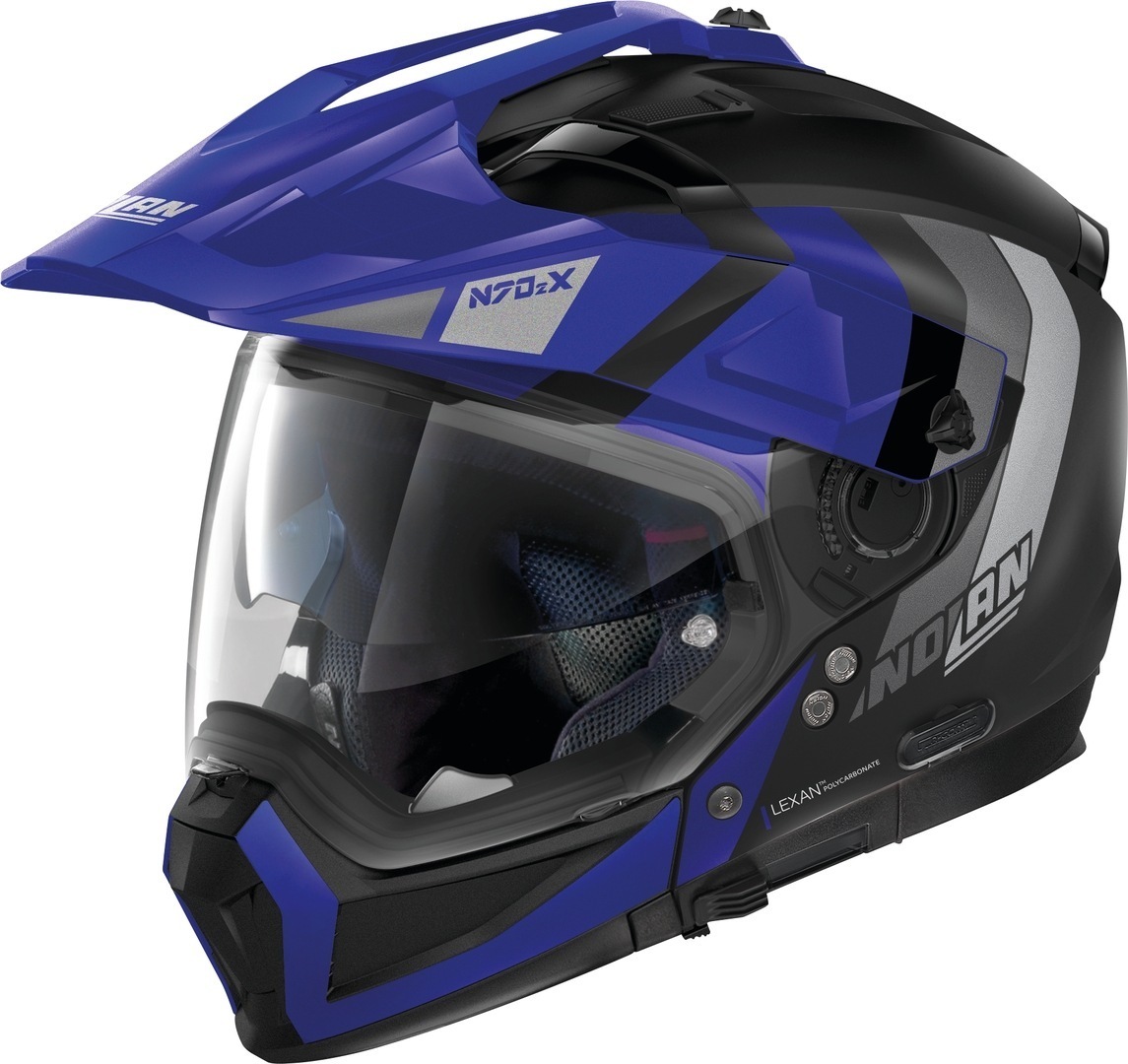 Nolan N70-2 X Decurio N-Com Helm, schwarz-blau, Größe S, schwarz-blau, Größe S