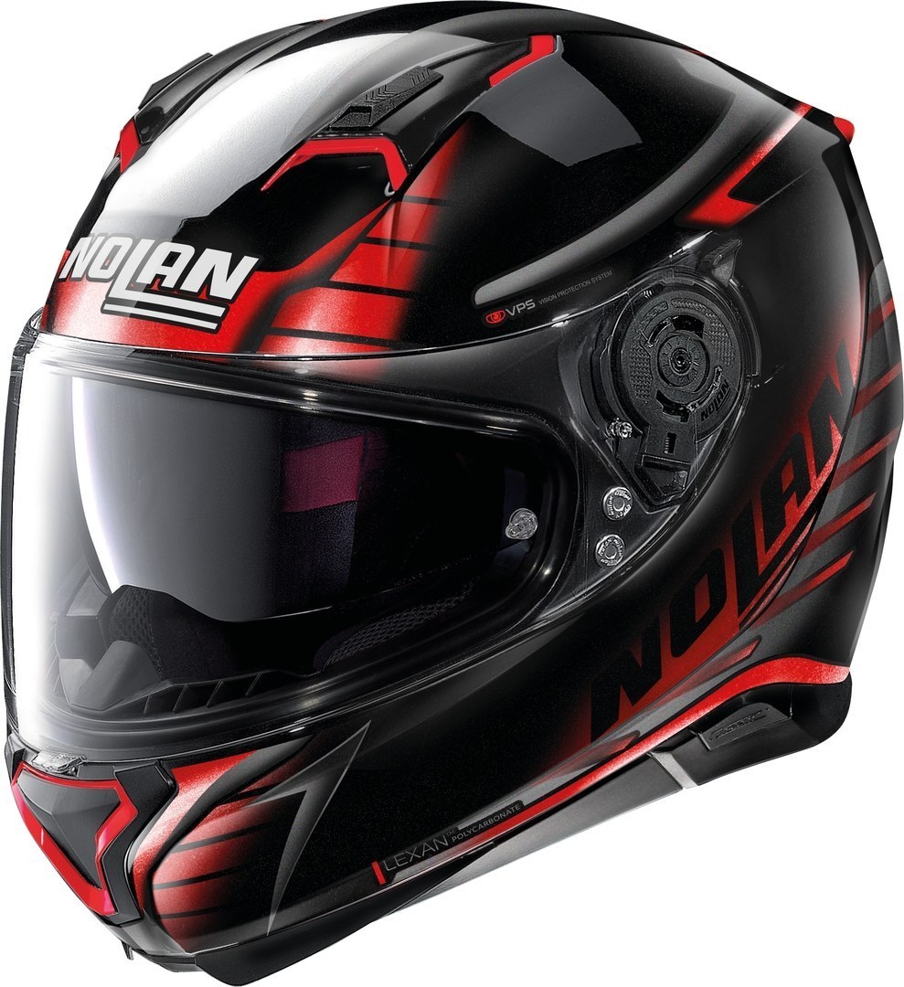Nolan N87 Aulicus N-Com Helm, schwarz-rot, Größe S, schwarz-rot, Größe S