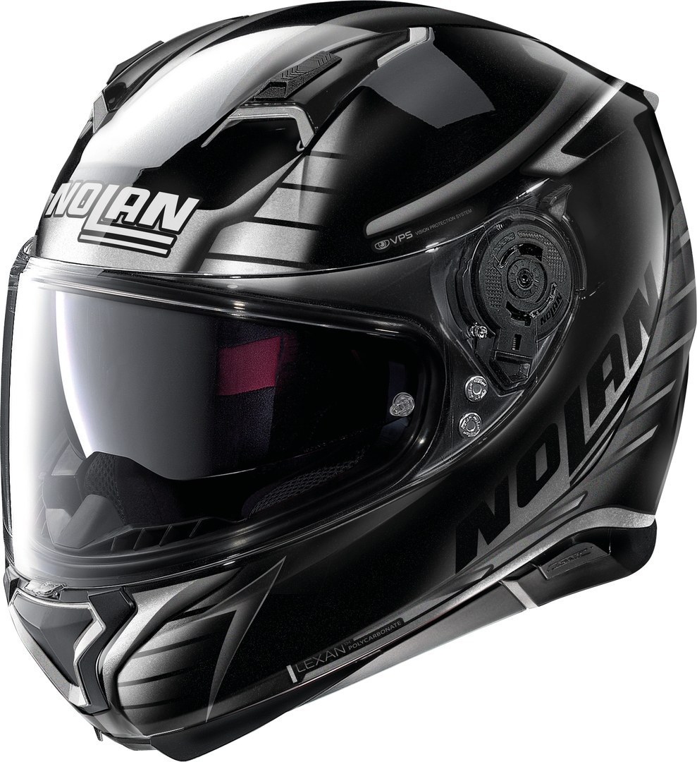 Nolan N87 Aulicus N-Com Helm, schwarz-silber, Gre 2XL, schwarz-silber, Gre 2XL unter Sturzhelme