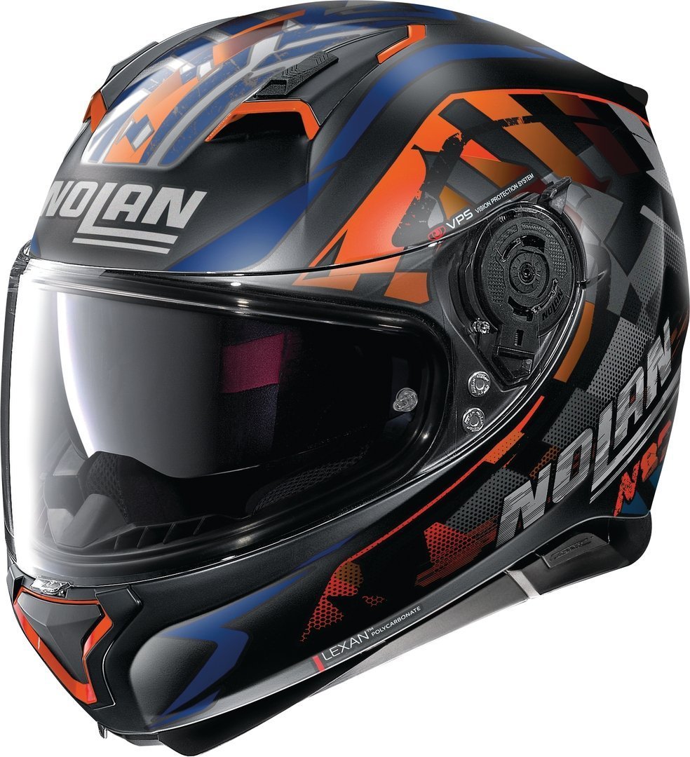 Nolan N87 Venator N-Com Helm, schwarz-orange, Größe S, schwarz-orange, Größe S