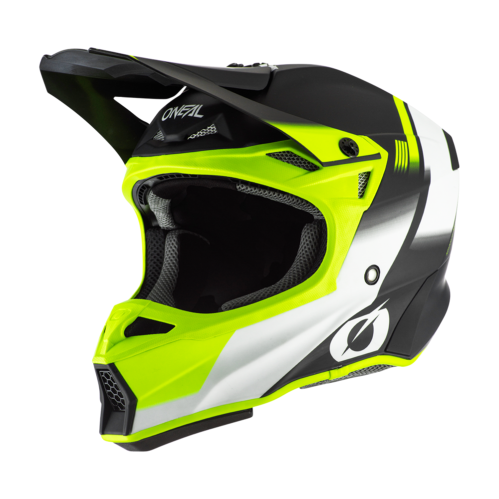 Oneal 10Series Hyperlite Blur Motocross Helm, schwarz-gelb, Größe L, schwarz-gelb, Größe L