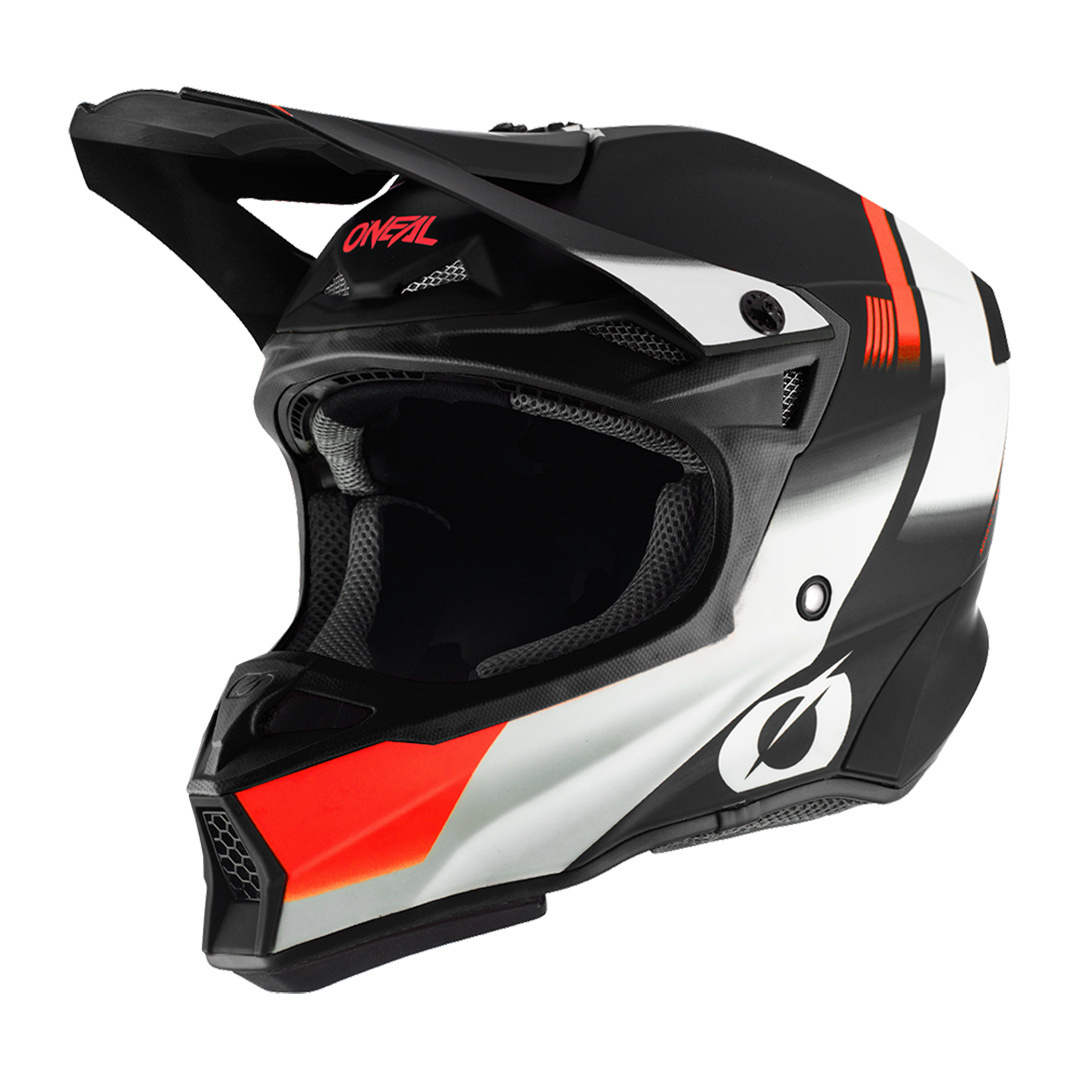 Oneal 10Series Hyperlite Blur Motocross Helm, schwarz-orange, Größe M, schwarz-orange, Größe M