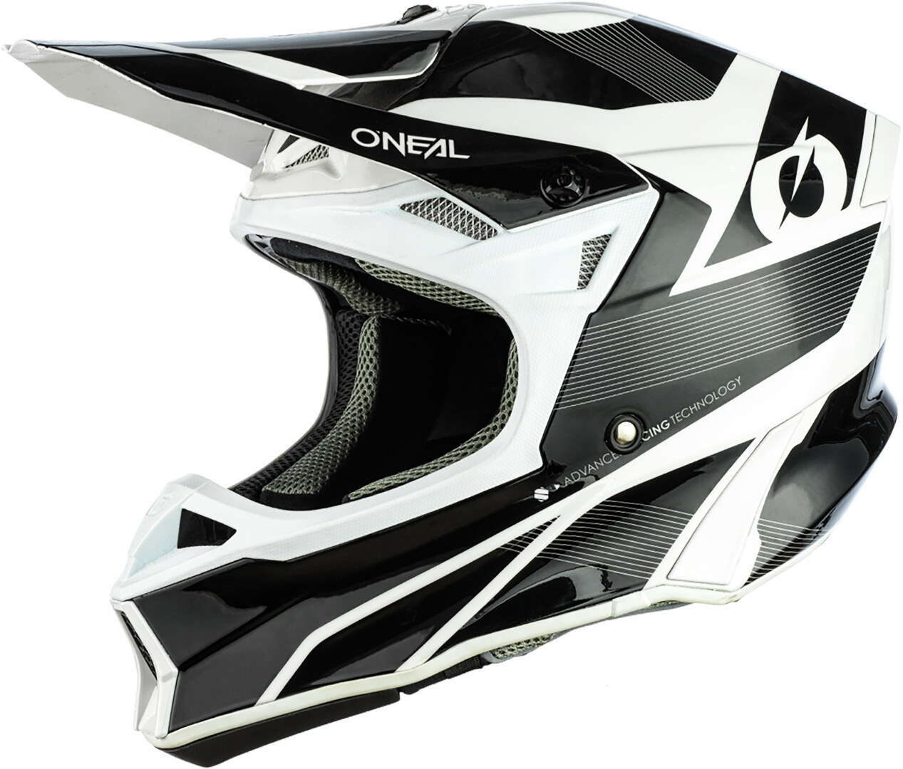 Oneal 10Series Hyperlite Compact Motocross Helm, schwarz-weiss, Gre XS, schwarz-weiss, Gre XS