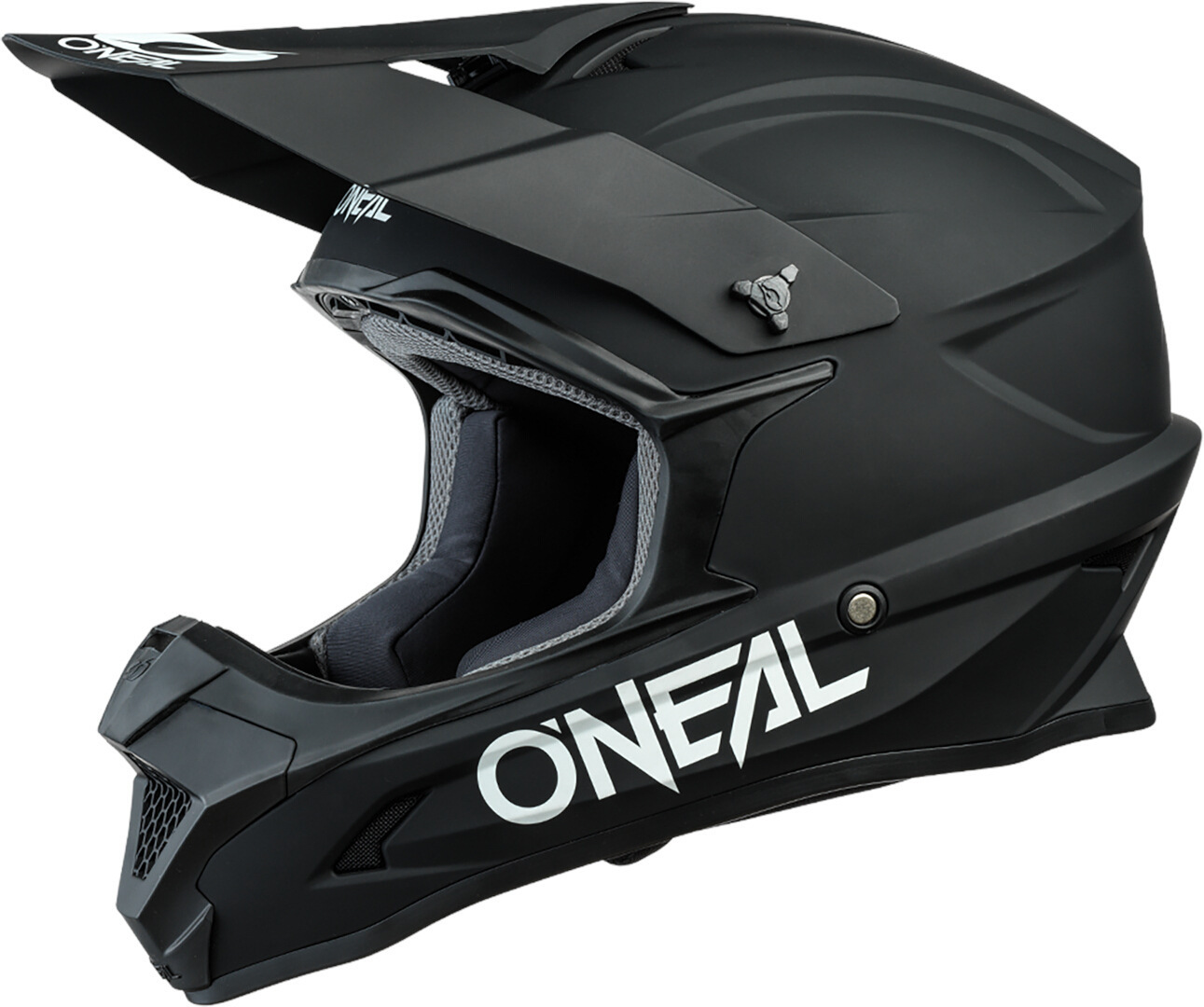 Oneal 1Series Solid Jugend Motocross Helm, schwarz, Größe L, schwarz, Größe L