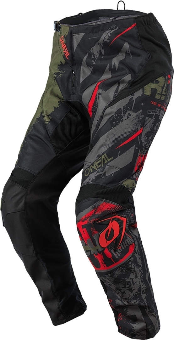 Oneal Element Ride Motocross Hose, schwarz-grün, Größe 34, schwarz-grün, Größe 34