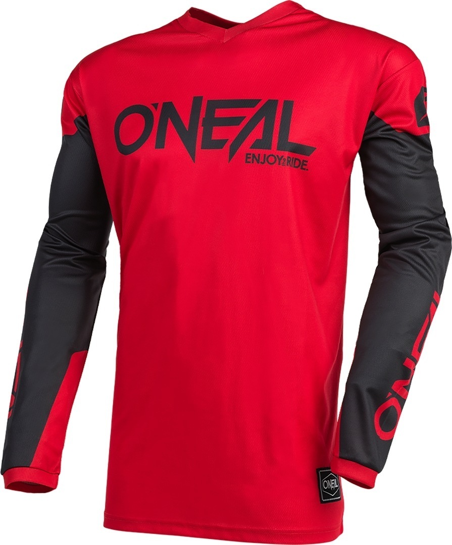 Oneal Element Threat Motocross Jersey, schwarz-rot, Größe M, schwarz-rot, Größe M