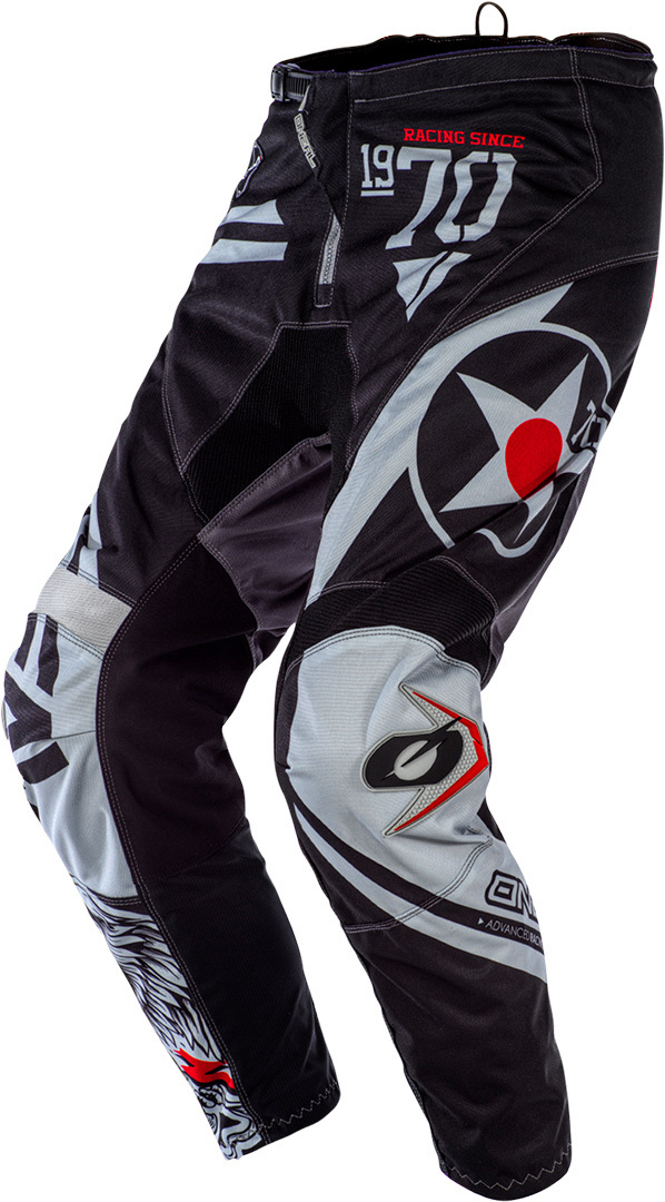 Oneal Element Warhawk Motocross Hose, schwarz-grau, Größe 36, schwarz-grau, Größe 36