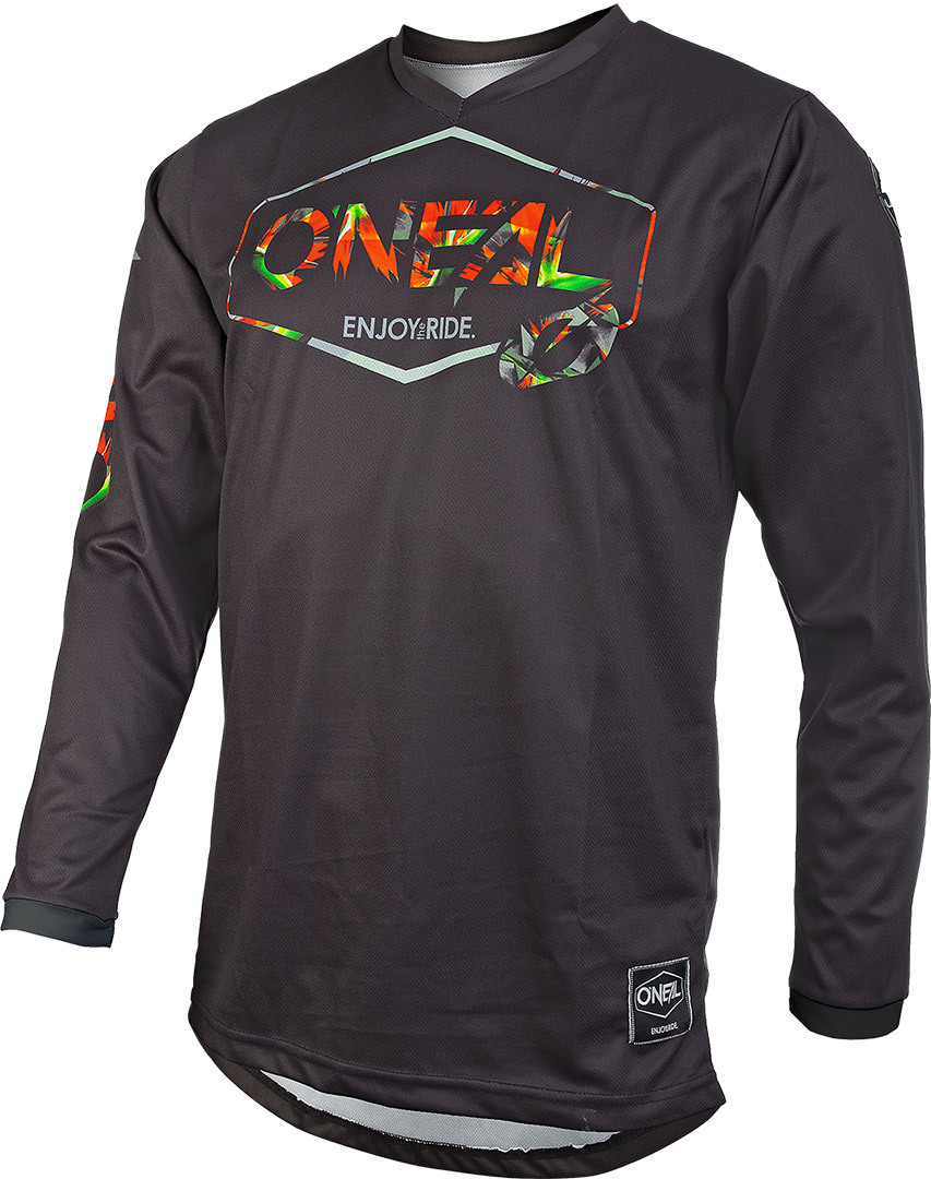 Oneal Mahalo Lush Motocross Jersey, schwarz-orange, Gre XL, schwarz-orange, Gre XL