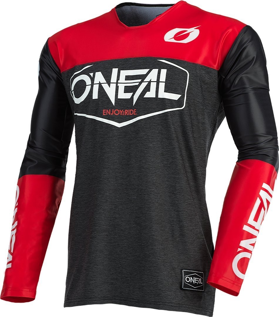 Oneal Mayhem Hexx Motocross Jersey, schwarz-rot, Größe L, schwarz-rot, Größe L