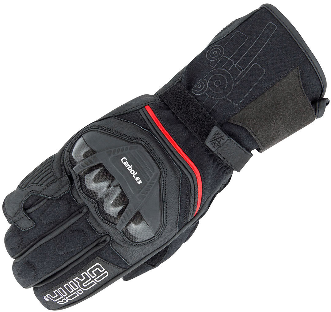 Orina Pro Motorradhandschuhe, schwarz, Gre M, schwarz, Gre M unter Bekleidung