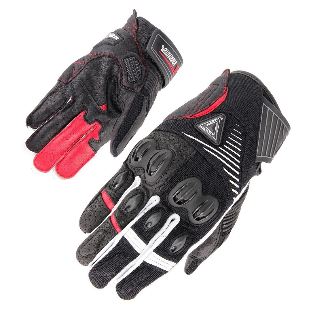 Orina Space Motorradhandschuhe, schwarz-weiss-rot, Gre S M, schwarz-weiss-rot, Gre S M