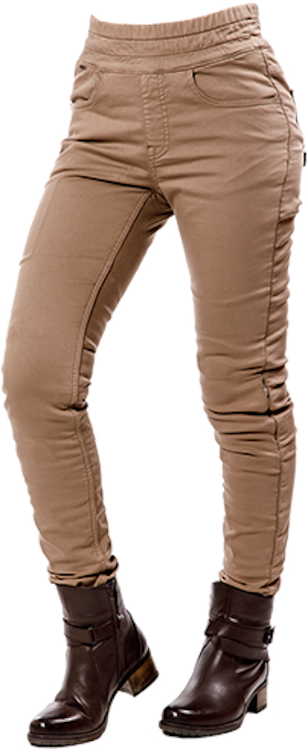 Overlap Jane Damen Motorrad Leggings, beige, Gre 30, beige, Gre 30