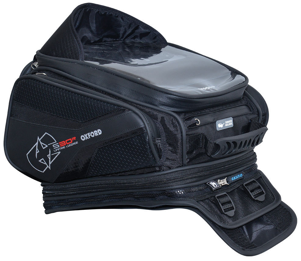 Oxford S30R Riemen Tankrucksack, schwarz, Gre 21-30l, schwarz, Gre 21-30l unter Motorrder