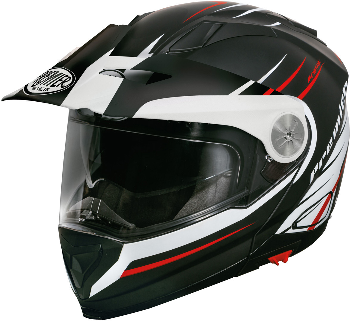 Premier Xtrail MO 92 BM Klapphelm, schwarz-weiss-rot, Gre L, schwarz-weiss-rot, Gre L unter Sturzhelme