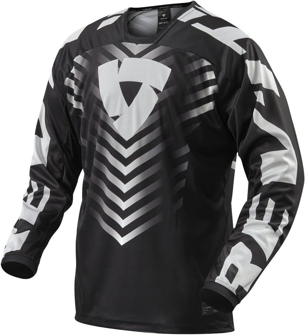 Revit Rough Motocross Jersey, schwarz-weiss, Gre M, schwarz-weiss, Gre M