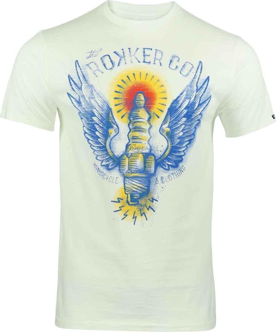 Rokker Wings T-Shirt, weiss, Größe M, weiss, Größe M