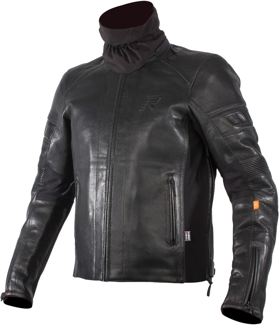 Rukka Aramos Motorrad Lederjacke, schwarz-silber, Größe 60, schwarz-silber, Größe 60