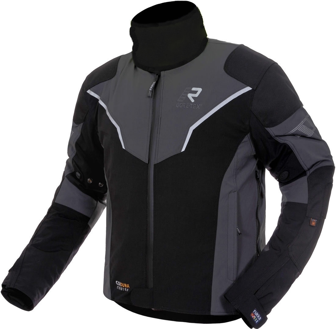 Rukka Elas Motorrad Textiljacke, schwarz-grau-gelb, Gre 50, schwarz-grau-gelb, Gre 50