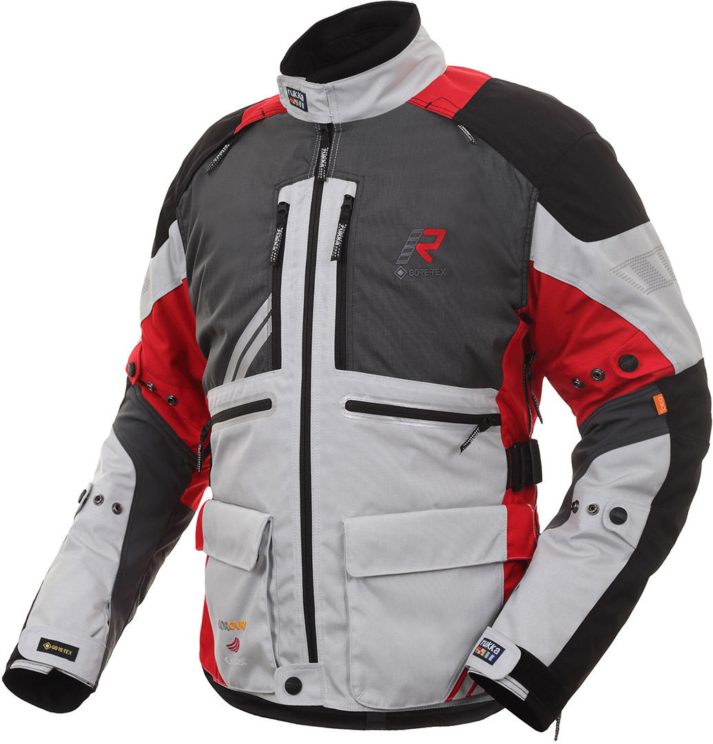 Rukka Offlane Motorrad Textiljacke, grau-rot, Gre 46, grau-rot, Gre 46