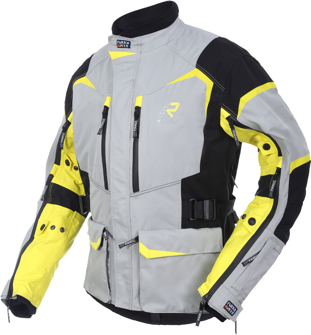 Rukka Rimo-R Motorrad Textiljacke, gelb-silber, Gre 48, gelb-silber, Gre 48 unter Bekleidung