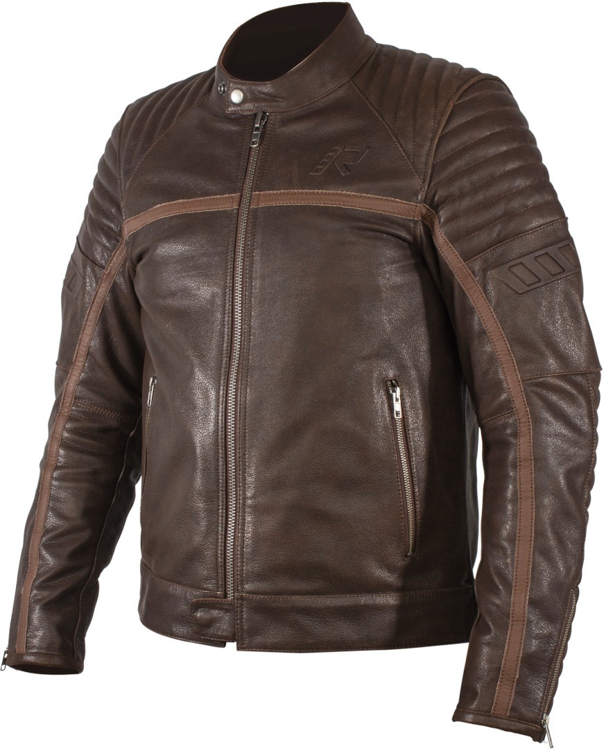 Rukka Yorkton Motorrad Lederjacke, braun, Gre 48, braun, Gre 48