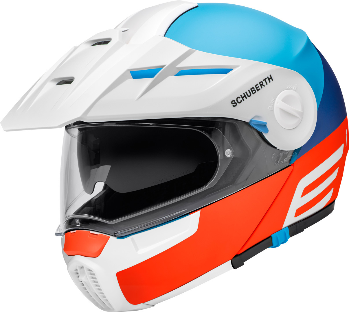 Schuberth E1 Cut Klapphelm, weiss-blau-orange, Gre S, weiss-blau-orange, Gre S unter Sturzhelme