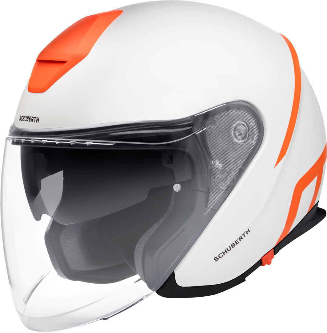 Schuberth M1 Pro Strike Jethelm, weiss-orange, Gre M, weiss-orange, Gre M