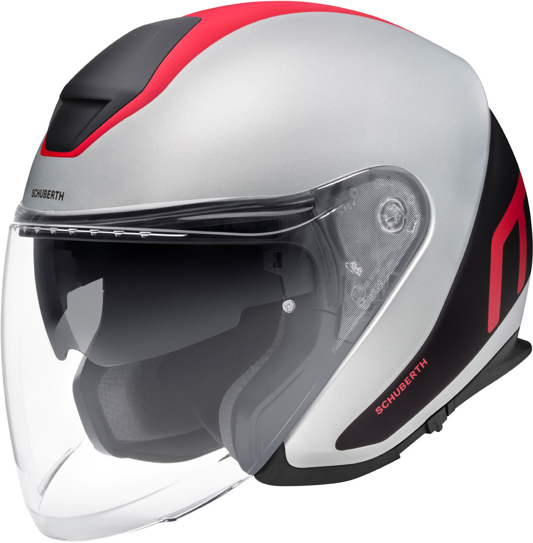 Schuberth M1 Pro Triple Jethelm, rot-silber, Gre 2XL, rot-silber, Gre 2XL