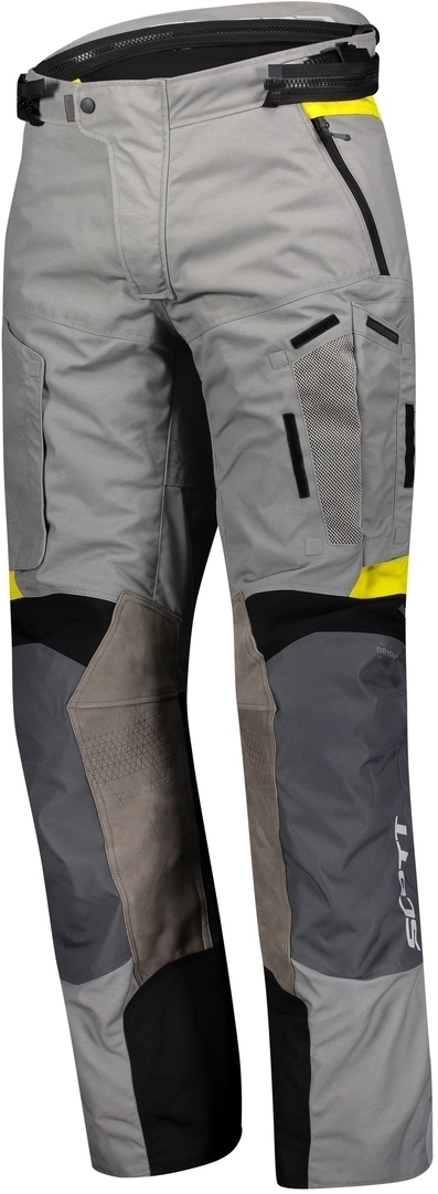 Scott Dualraid Dryo Motorrad Textilhose, grau-gelb, Gre XL, grau-gelb, Gre XL