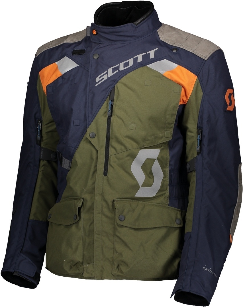 Scott Dualraid Dryo Motorrad Textiljacke, grn-blau, Gre 3XL, grn-blau, Gre 3XL