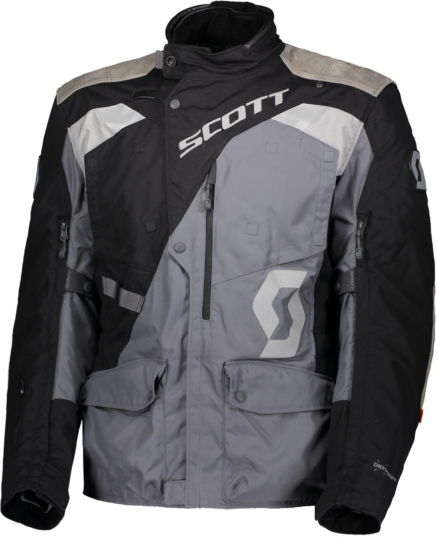 Scott Dualraid Dryo Motorrad Textiljacke, schwarz-grau, Größe 3XL, schwarz-grau, Größe 3XL