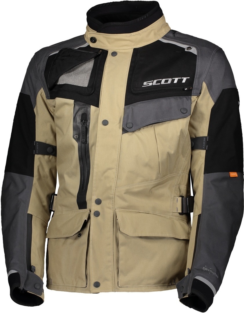 Scott Voyager Dryo Motorrad Textiljacke, grau-beige, Gre L, grau-beige, Gre L