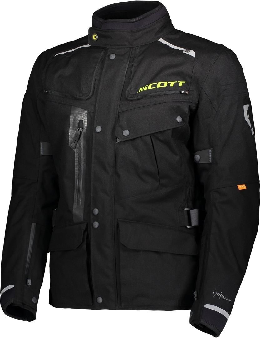 Scott Voyager Dryo Motorrad Textiljacke, schwarz, Größe 2XL, schwarz, Größe 2XL