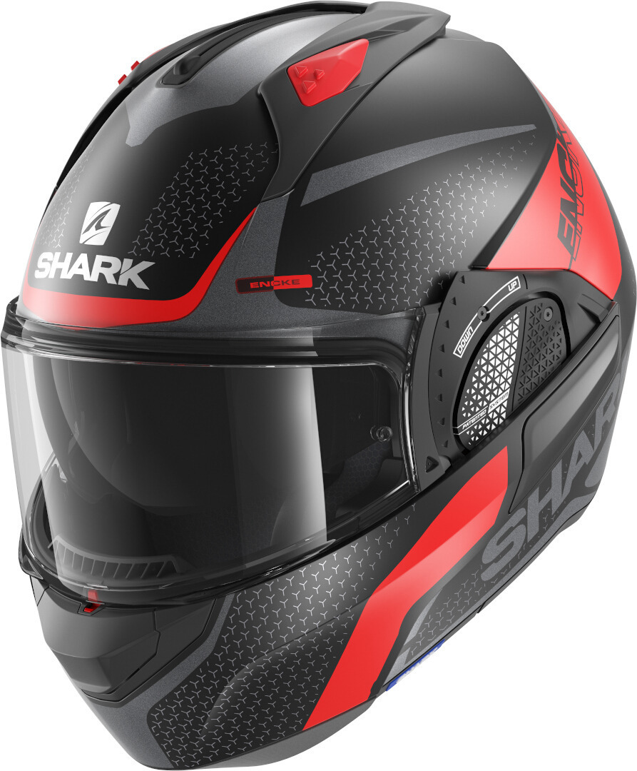 Shark Evo-GT Encke Matt Klapphelm, schwarz-rot, Gre S, schwarz-rot, Gre S