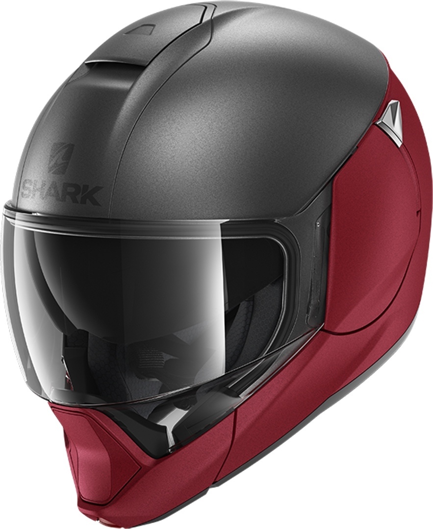 Shark Evojet Blank Dual Helm, grau-silber, Gre L, grau-silber, Gre L unter Bekleidung