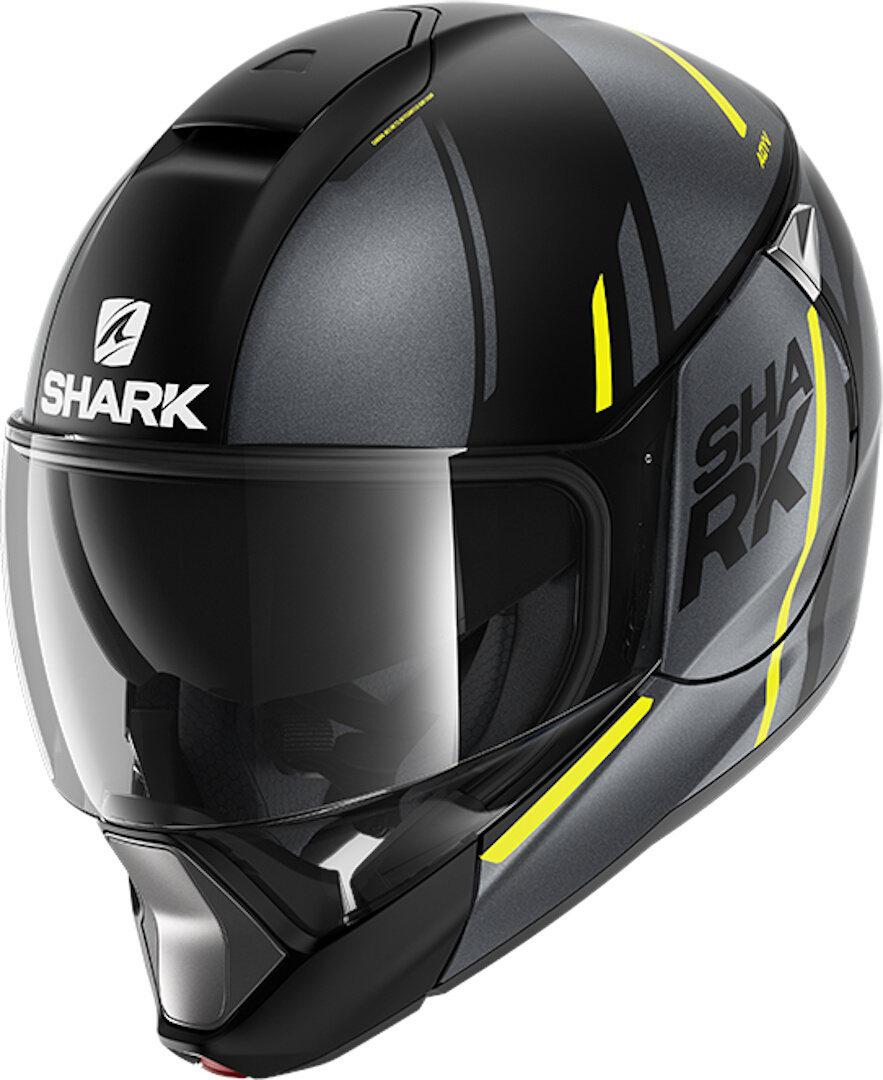 Shark Evojet Vyda Mat Klapphelm, schwarz-gelb, Gre M, schwarz-gelb, Gre M