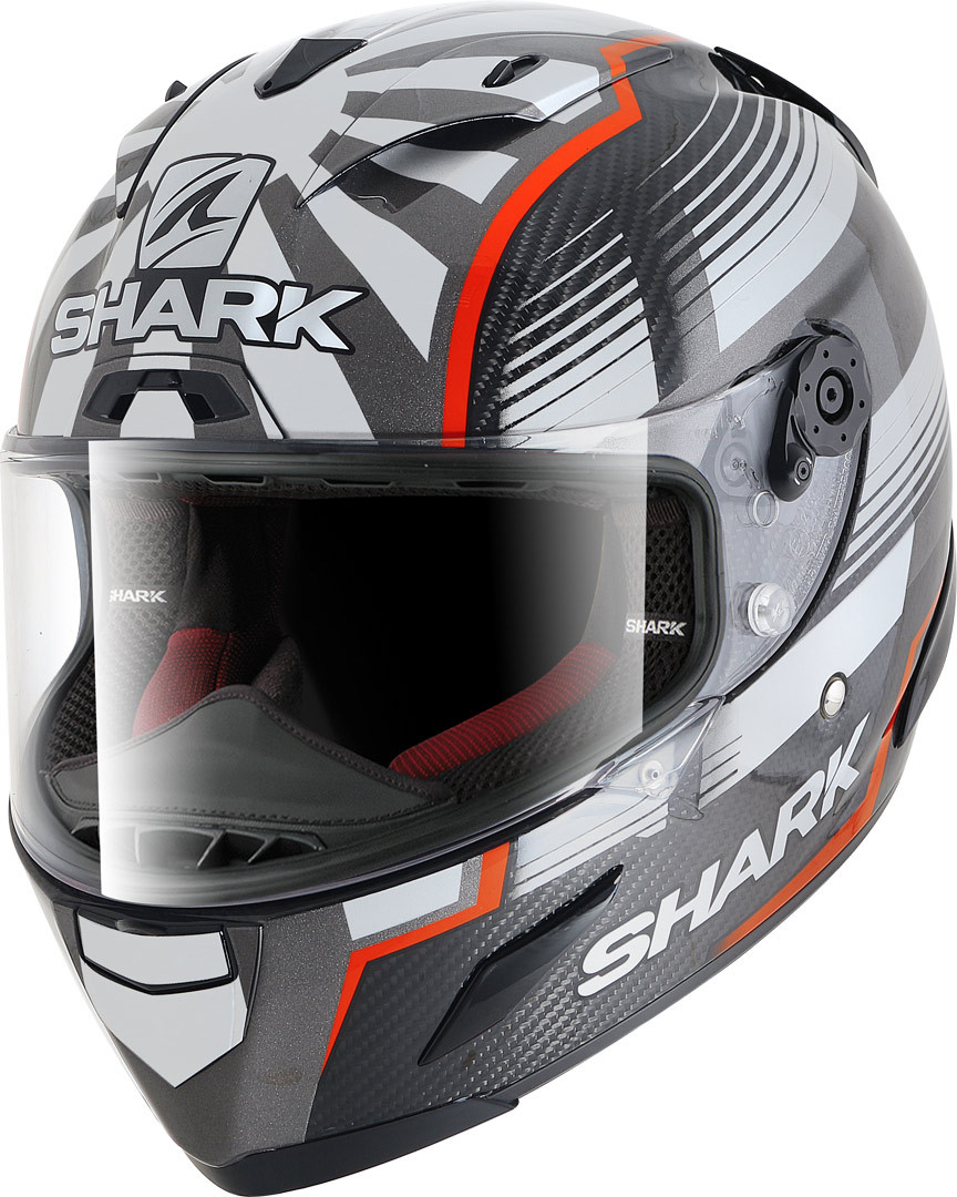 Shark Race-R Pro Carbon Replica Zarco Malaysian GP Helm, grau-weiss, Gre S, grau-weiss, Gre S