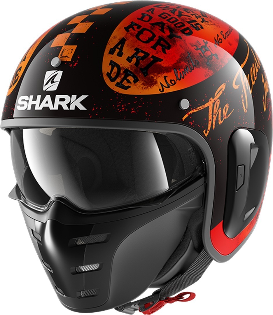 Shark S-Drak 2 Tripp In Jethelm, schwarz-rot, Gre L, schwarz-rot, Gre L