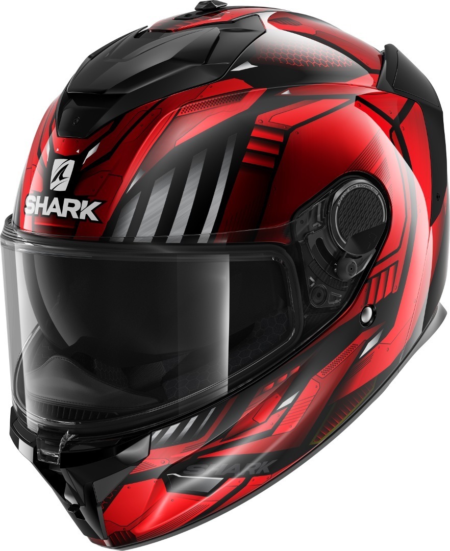 Shark Spartan GT Replikan Helm, schwarz-rot, Größe S, schwarz-rot, Größe S