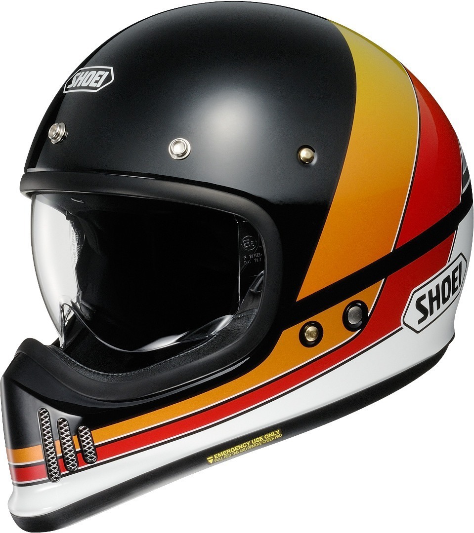 Shoei EX-Zero Equation Helm, schwarz-rot-gelb, Gre XS, schwarz-rot-gelb, Gre XS