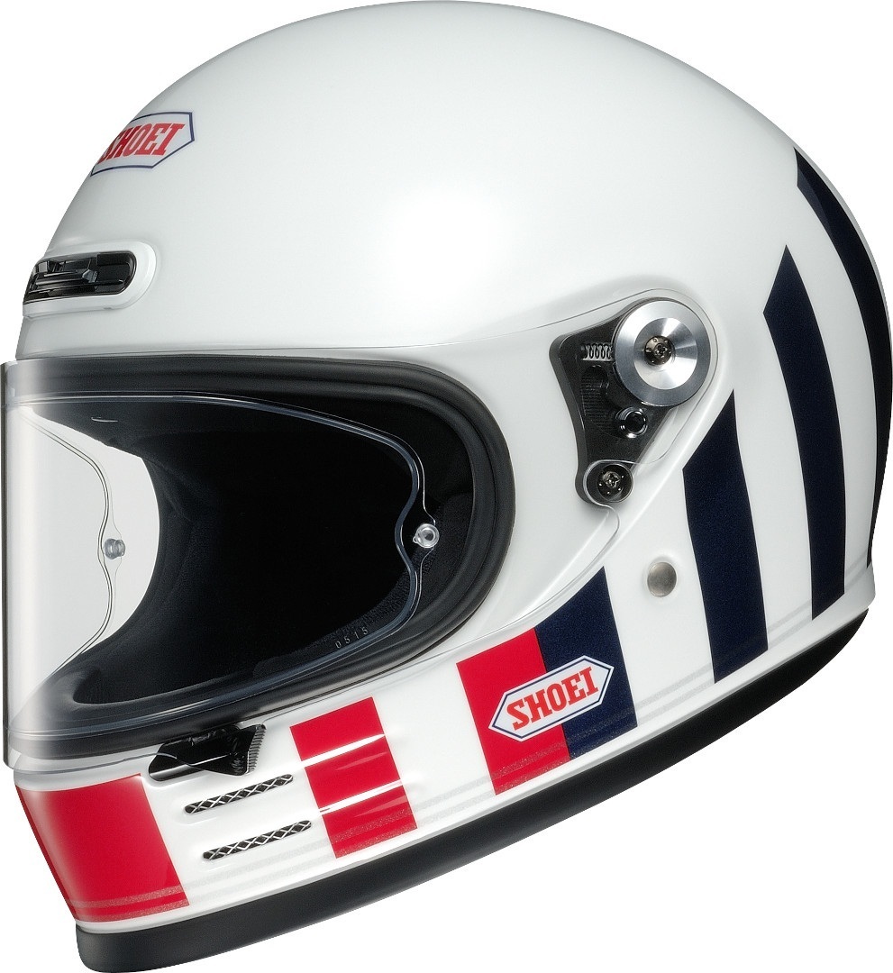 Shoei Glamster Resurrection Helm, schwarz-weiss-rot, Größe M, schwarz-weiss-rot, Größe M