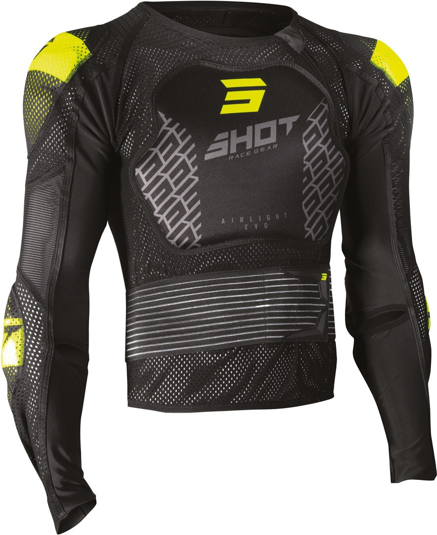 Shot Airlight 2.0 Protektorenjacke, schwarz-gelb, Gre XS, schwarz-gelb, Gre XS unter Bekleidung