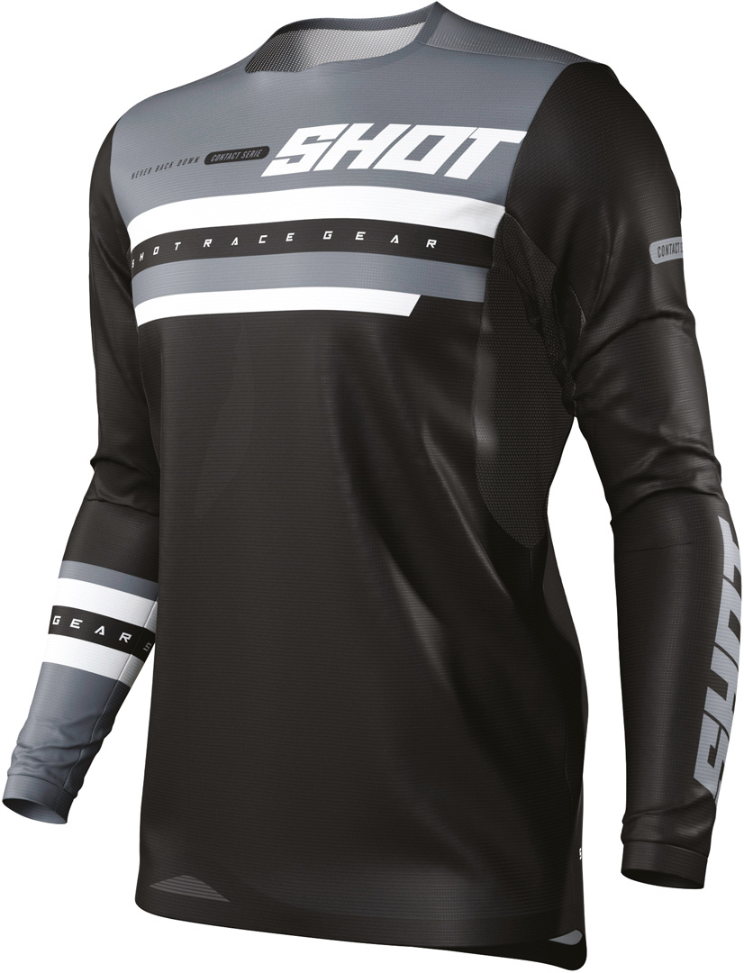 Shot Contact Shining Motocross Jersey, schwarz, Gre XL, schwarz, Gre XL