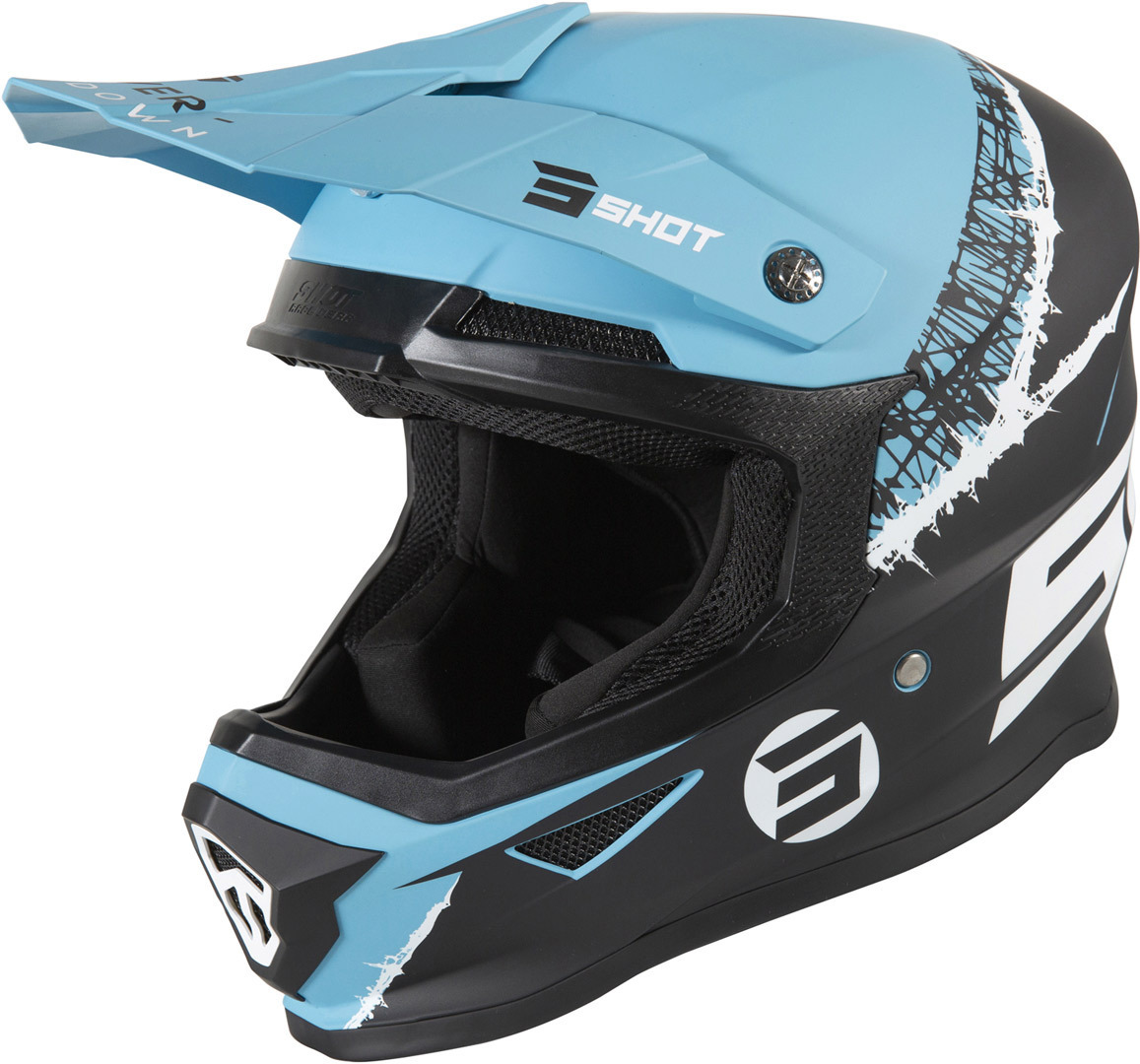 Shot Furious Storm Motocross Helm, schwarz-blau, Gre M, schwarz-blau, Gre M