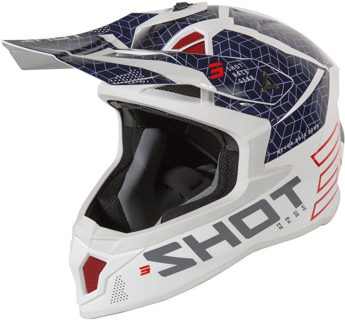 Shot Lite Core Motocross Helm, rot-blau, Größe XL, rot-blau, Größe XL
